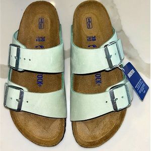 BIRKENSTOCK ARIZONA! LIGHT GREEN SOFTBED - SIZE 38 - BRAND NEW WITHOUT BOX!